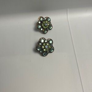 Kirk’s Folly Elegant Blue and Green Gemstone clip earrings
